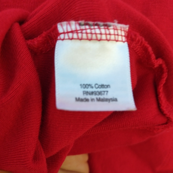 Red St.John Bay Short Sleeves Tshirt Cotton Pull Over Size Petite ( PL) - Picture 10 of 13